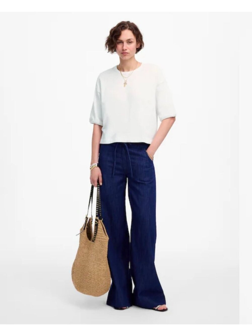 NWT Madewell Relaxed Boxy Tee in White - Size: Small - Picture 12 of 12